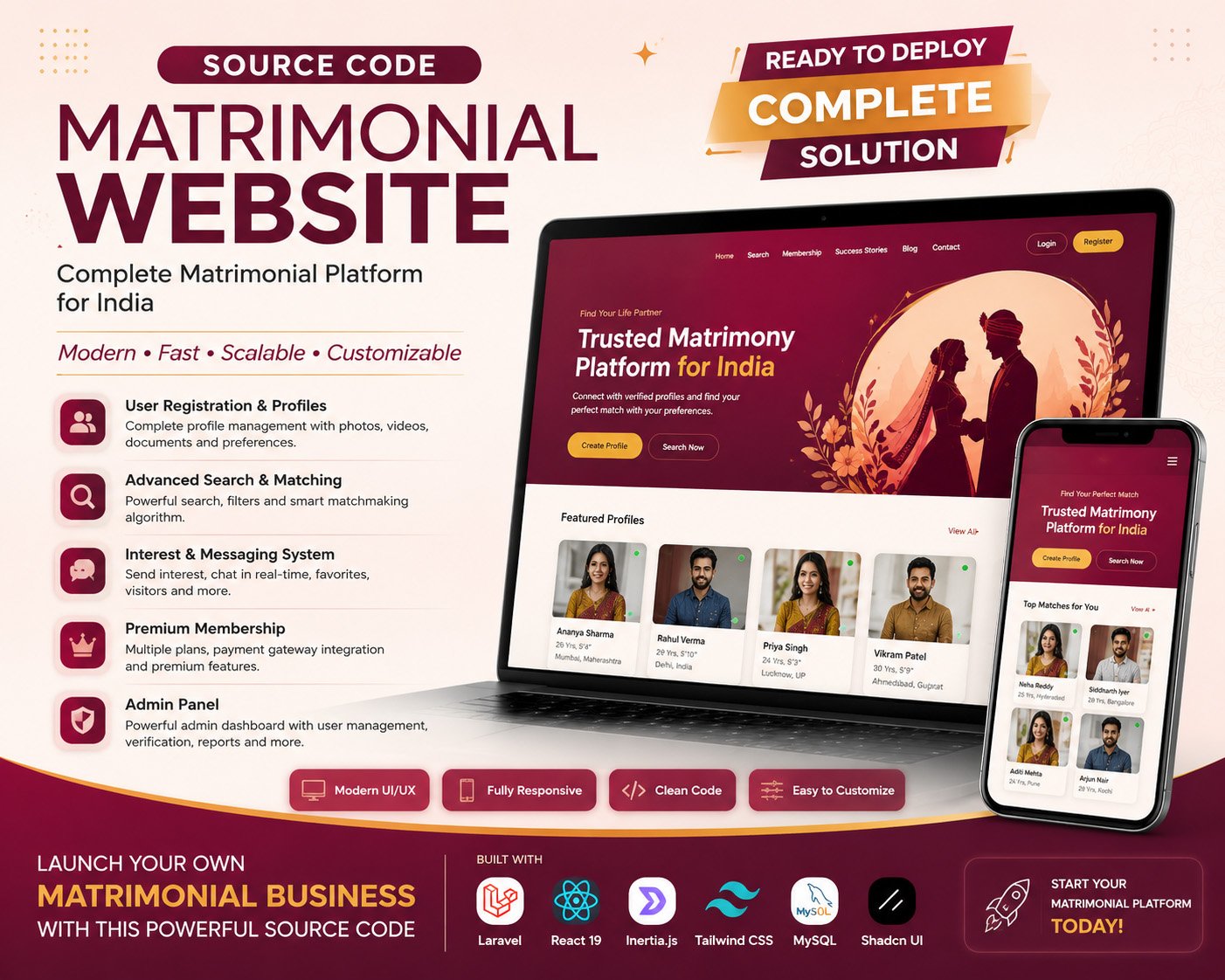 Matrimony Website Full System